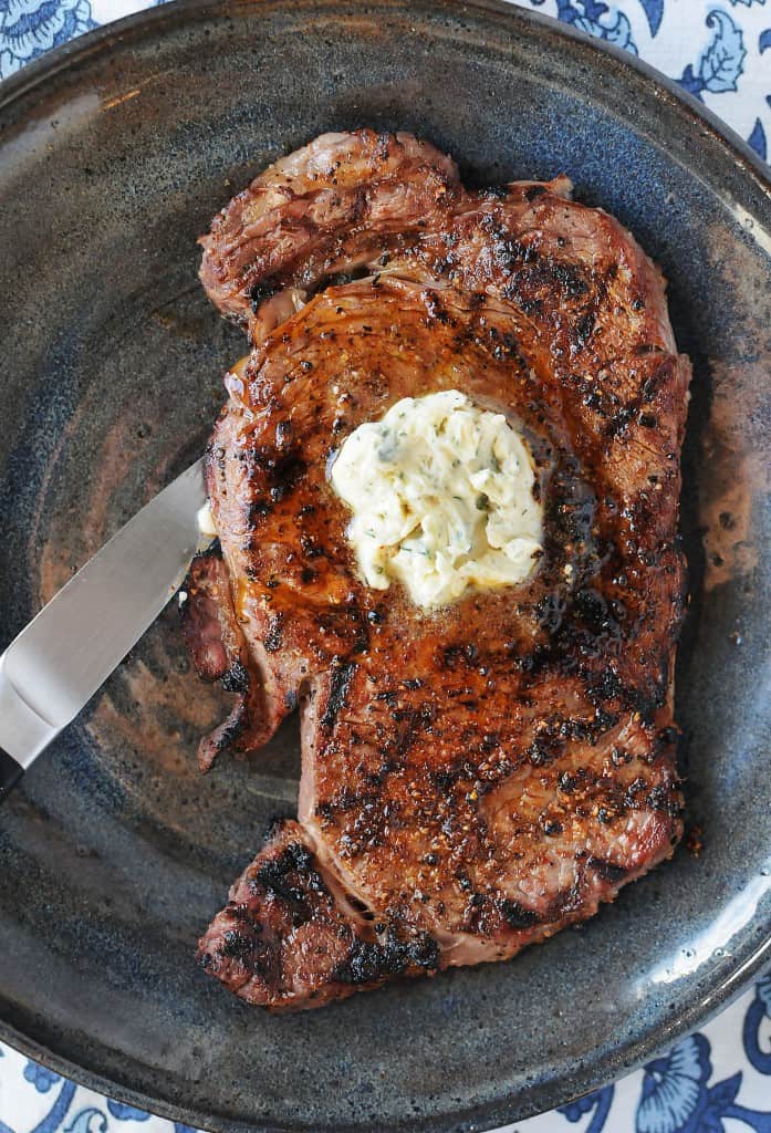 Steak with Blue Cheese Butter from EatinontheCheap.com